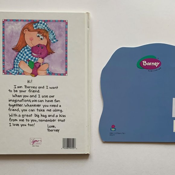 Vintage 1990s Barney Books: Just Imagine with Barney & Barney's Trick or Treat - Picture 2 of 16